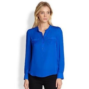 🎉 2X HP 🎉 Parker Blue Brett Silk Blouse